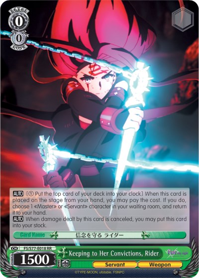 Image of Keeping to Her Convictions, Rider (FS/S77-E018 RR) [Fate/Stay Night [Heaven's Feel] Vol.2]