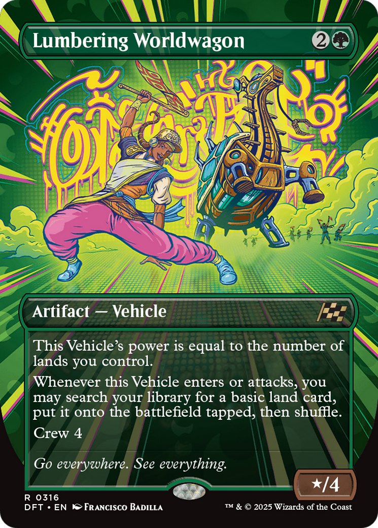 Image of Lumbering Worldwagon (Borderless) [Aetherdrift]