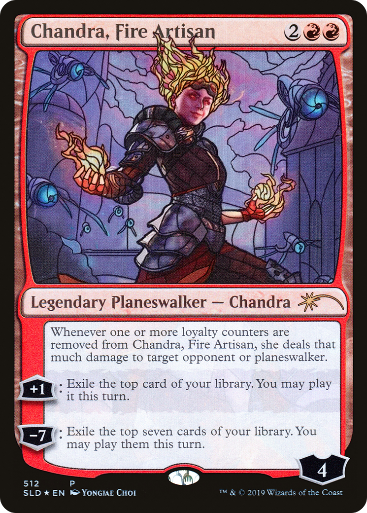 Image of Chandra, Fire Artisan (Stained Glass) [Secret Lair Drop Promos]