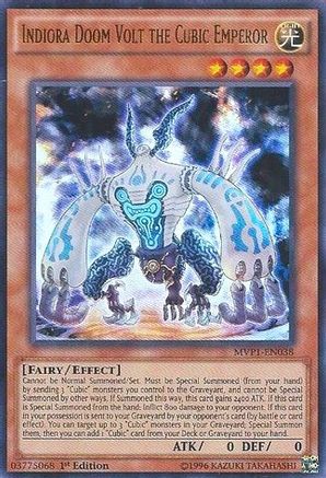 Image of Indiora Doom Volt the Cubic Emperor [MVP1-EN038] Ultra Rare