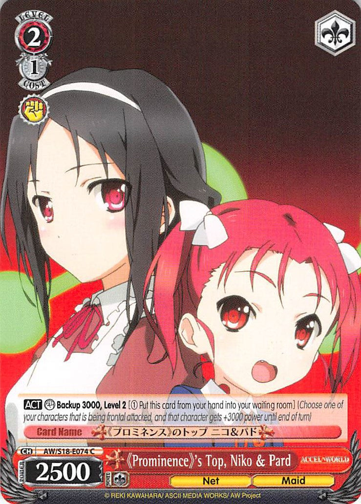 Image of Prominence's Top, Niko & Pard (AW/S18-E074 C) [Accel World]