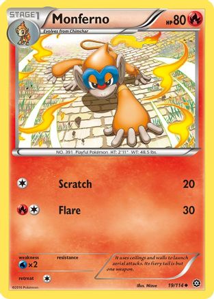 Image of Monferno (19/114) [XY: Steam Siege]