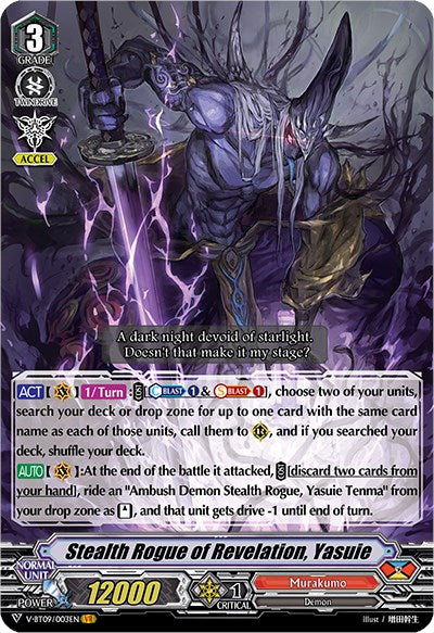 Image of Stealth Rogue of Revelation, Yasuie (V-BT09/003EN) [Butterfly d'Moonlight]