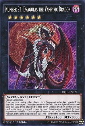 Image of Number 24: Dragulas the Vampiric Dragon [DRL3-EN022] Secret Rare