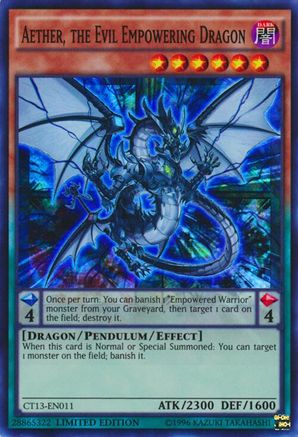 Image of Aether, the Evil Empowering Dragon [CT13-EN011] Super Rare