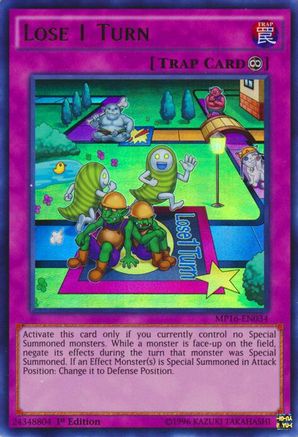 Image of Lose 1 Turn [MP16-EN034] Ultra Rare
