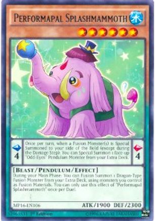 Performapal Splashmammoth [MP16-EN106] Rare