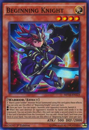 Image of Beginning Knight [MP16-EN123] Super Rare