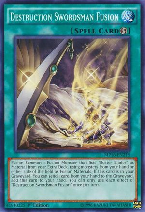 Image of Destruction Swordsman Fusion [MP16-EN215] Common
