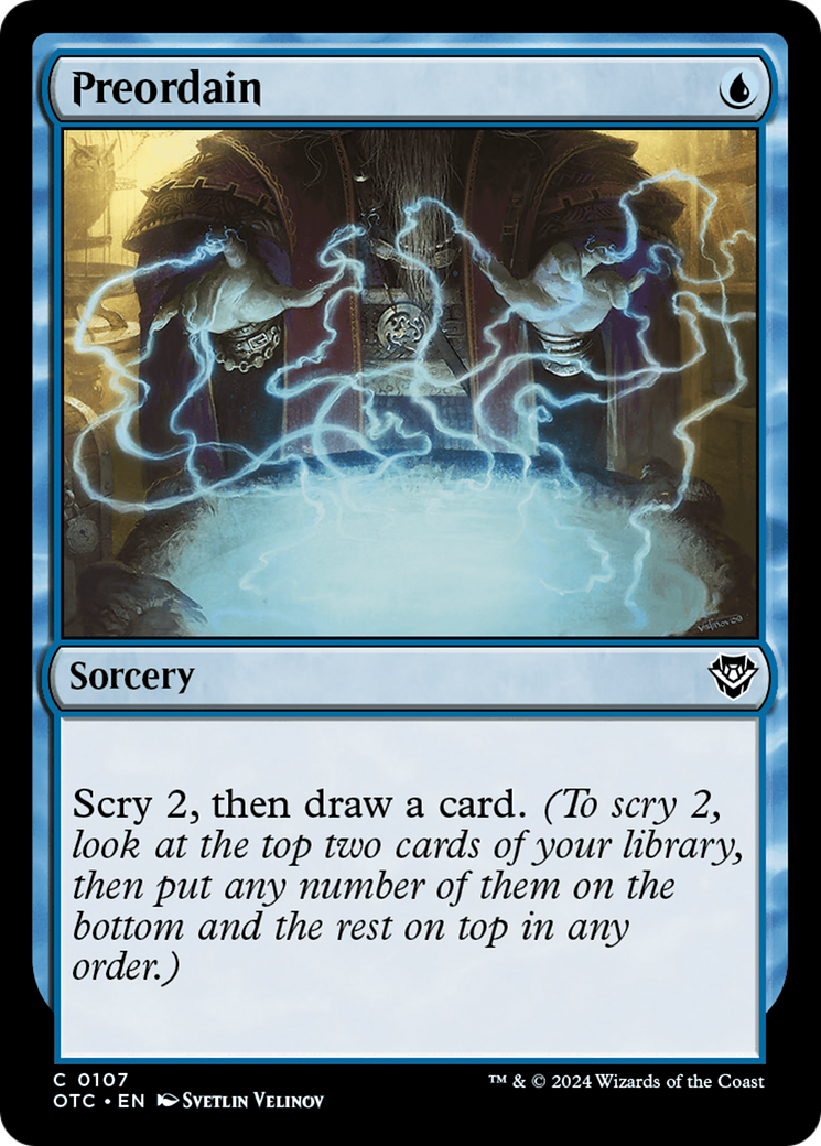Image of Preordain [Outlaws of Thunder Junction Commander]