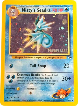 Image of Misty's Seadra (9/132) (Prerelease Promo) [Gym Heroes Unlimited]