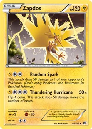 Image of Zapdos (46/113) (Theme Deck Exclusive) [Black & White: Legendary Treasures]