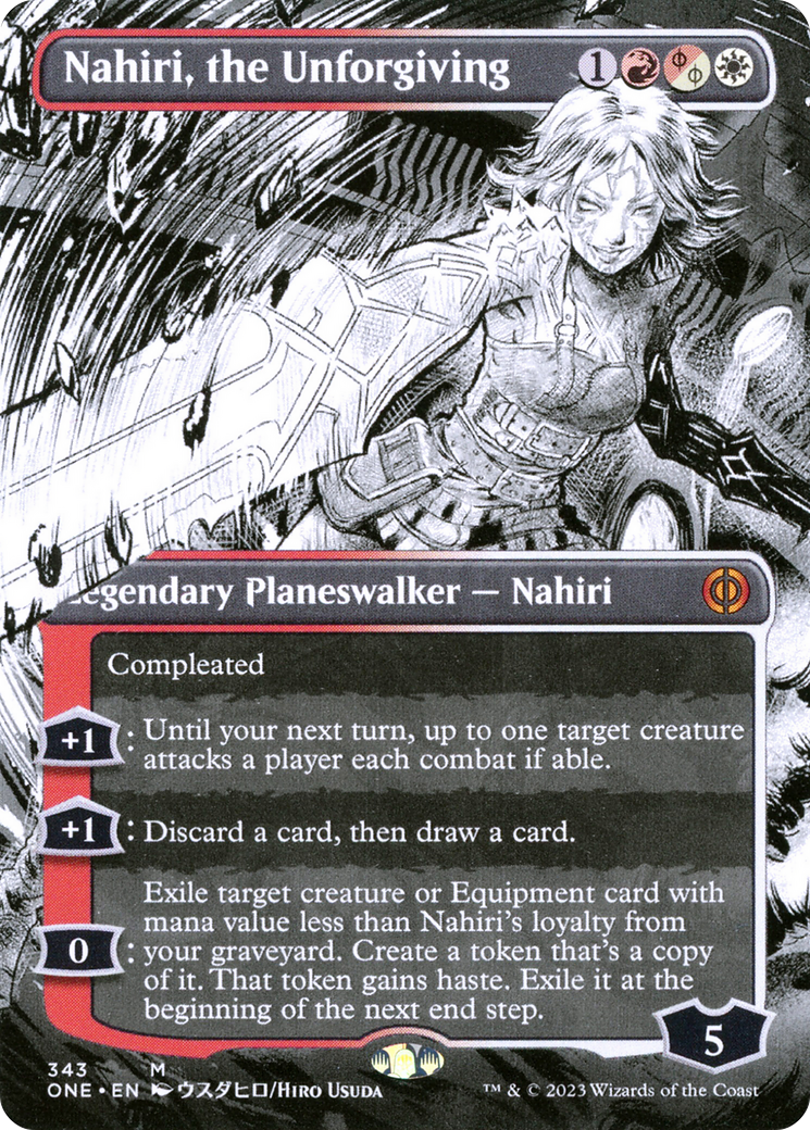 Image of Nahiri, the Unforgiving (Borderless Manga) [Phyrexia: All Will Be One]