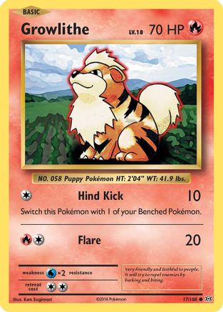 Image of Growlithe (17/108) [XY: Evolutions]