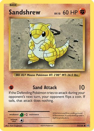 Image of Sandshrew (54/108) [XY: Evolutions]