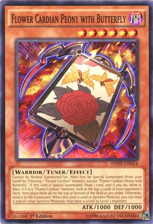 Image of Flower Cardian Peony with Butterfly [INOV-EN014] Common