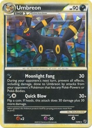 Image of Umbreon (10/90) (Cracked Ice Holo) (Theme Deck Exclusive) [HeartGold & SoulSilver: Undaunted]