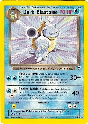 Image of Dark Blastoise (4/110) (WotC) (Theme Deck Exclusive) [Legendary Collection]