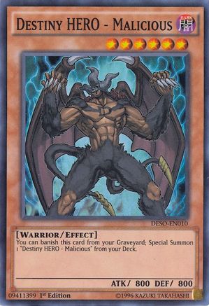 Image of Destiny HERO - Malicious [DESO-EN010] Super Rare