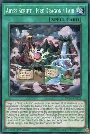 Image of Abyss Script - Fire Dragon's Lair [DESO-EN025] Super Rare