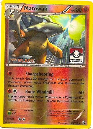 Image of Marowak (78/162) (League Promo 3rd Place) [XY: BREAKthrough]
