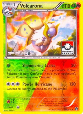 Image of Volcarona (15/114) (League Promo 2nd Place) [XY: Steam Siege]