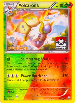 Image of Volcarona (15/114) (League Promo 3rd Place) [XY: Steam Siege]