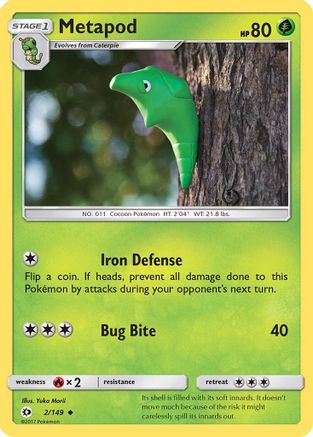 Image of Metapod (2/149) [Sun & Moon: Base Set]