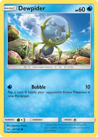 Image of Dewpider (45/149) [Sun & Moon: Base Set]