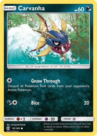 Image of Carvanha (81/149) [Sun & Moon: Base Set]