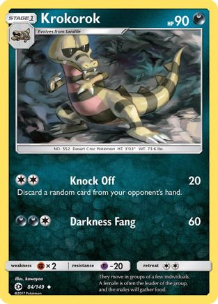 Image of Krokorok (84/149) [Sun & Moon: Base Set]