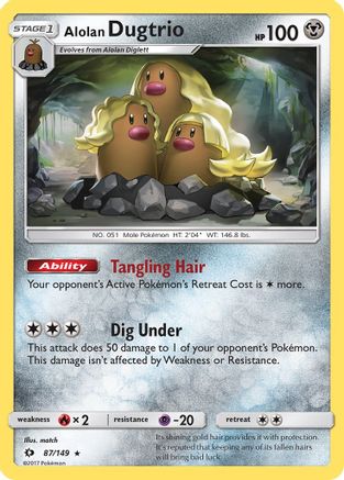 Image of Alolan Dugtrio (87/149) [Sun & Moon: Base Set]