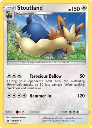Image of Stoutland (105/149) [Sun & Moon: Base Set]