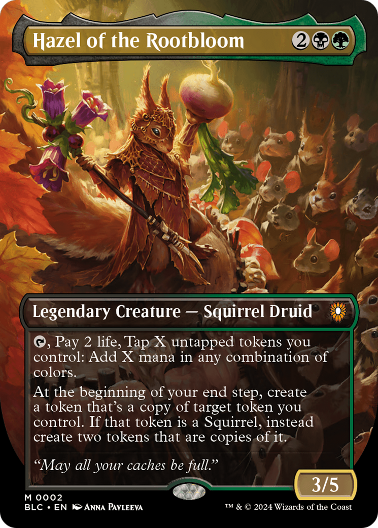 Image of Hazel of the Rootbloom (Borderless) [Bloomburrow Commander]