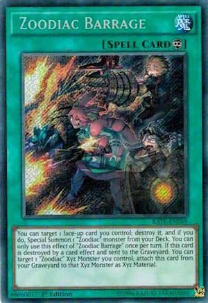 Image of Zoodiac Barrage [RATE-EN059] Secret Rare
