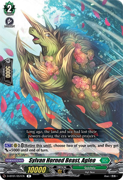 Image of Sylvan Horned Beast, Agleo (D-BT01/051EN) [Genesis of the Five Greats]
