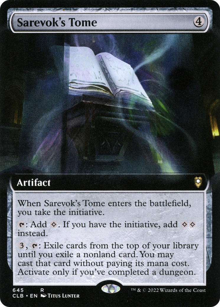 Image of Sarevok's Tome (Extended Art) [Commander Legends: Battle for Baldur's Gate]