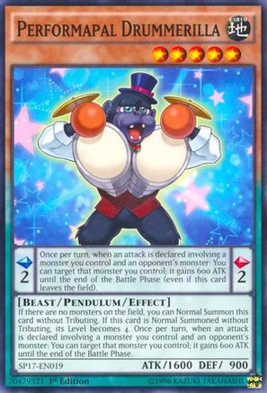 Image of Performapal Drummerilla [SP17-EN019] Starfoil Rare