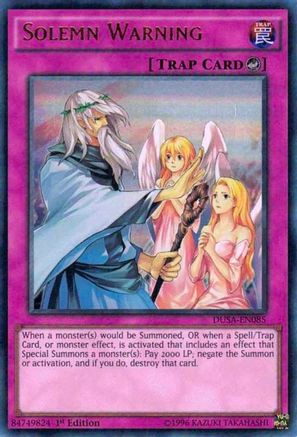Image of Solemn Warning [DUSA-EN085] Ultra Rare
