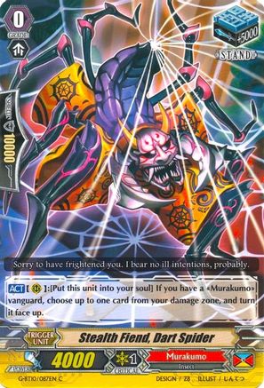 Image of Stealth Fiend, Dart Spider (RAGING CLASH OF THE BLADE FANGS)