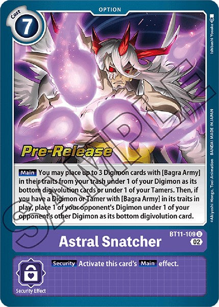 Image of Astral Snatcher [BT11-109] [Dimensional Phase Pre-Release Promos]