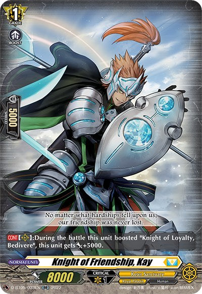 Image of Knight of Friendship, Kay (D-BT05/033EN) [Triumphant Return of the Brave Heroes]