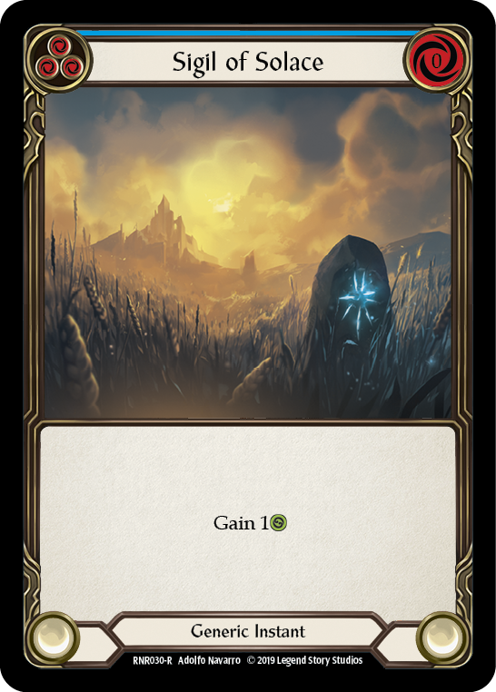 Image of Sigil of Solace (Blue) [RNR030-R] (Rhinar Hero Deck)  1st Edition Normal