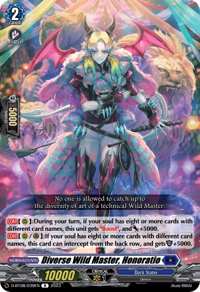 Image of Diverse Wild Master, Honoratio (D-BT08/039EN) [Minerva Rising]