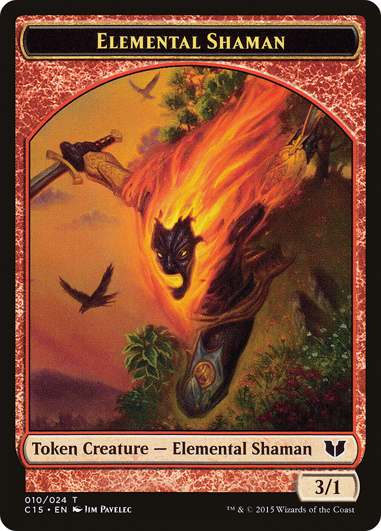 Image of Elemental Shaman // Shapeshifter Double-Sided Token [Commander 2015 Tokens]