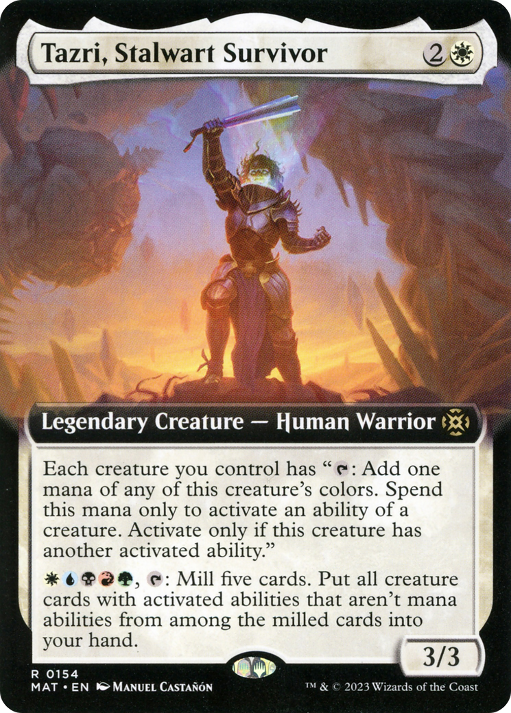 Image of Tazri, Stalwart Survivor (Extended Art) [March of the Machine: The Aftermath]