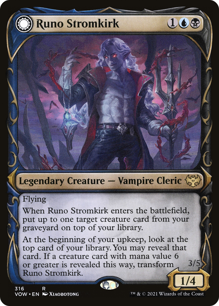 Image of Runo Stromkirk // Krothuss, Lord of the Deep (Showcase Fang Frame) [Innistrad: Crimson Vow]