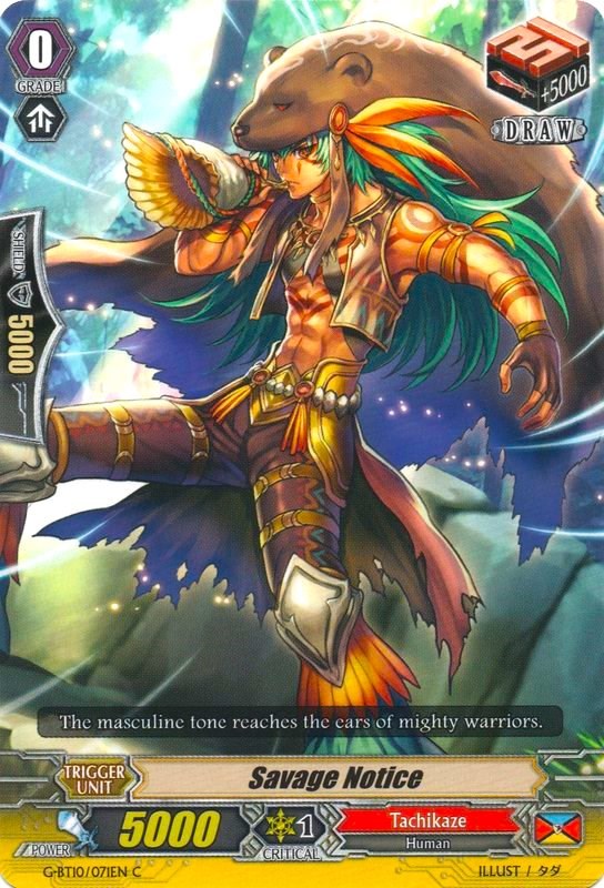 Image of Savage Notice (G-BT10/071EN) [Raging Clash of the Blade Fangs]