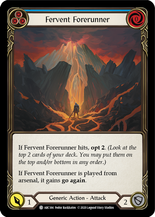 Image of Fervent Forerunner (Blue) [U-ARC184] (Arcane Rising Unlimited)  Unlimited Normal