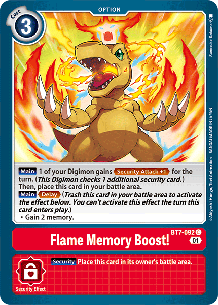 Image of Flame Memory Boost! [BT7-092] [Next Adventure]